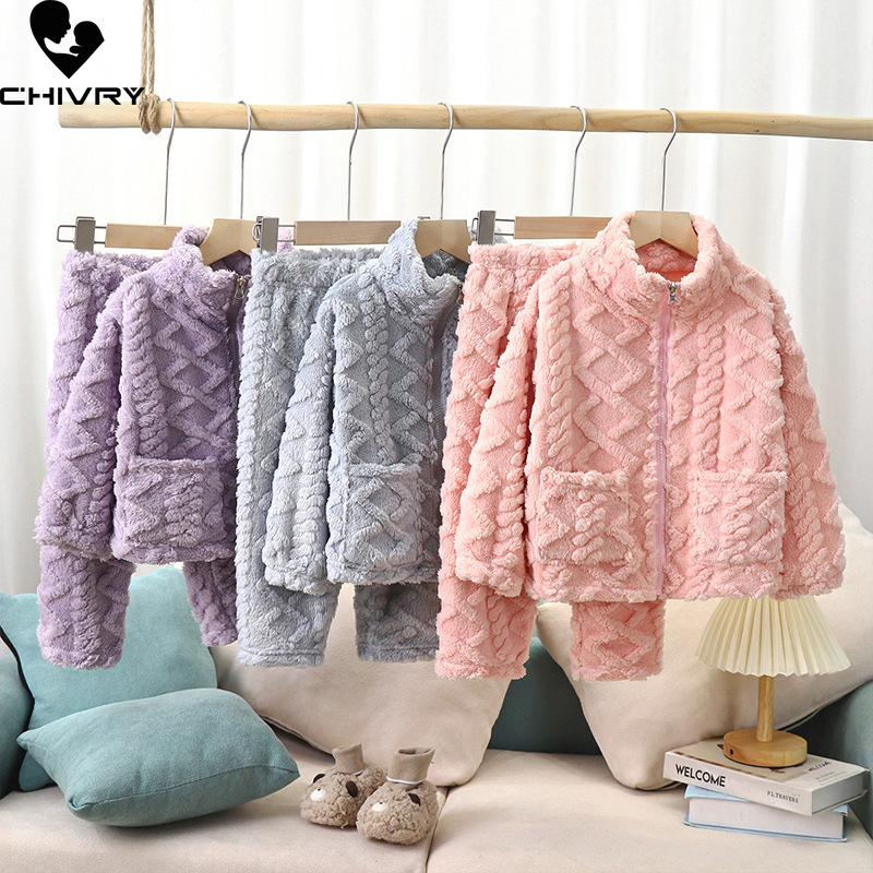 Winter Clothing For Toddlers - 어린이 겨울 두꺼운 따뜻한 플란넬 잠옷,