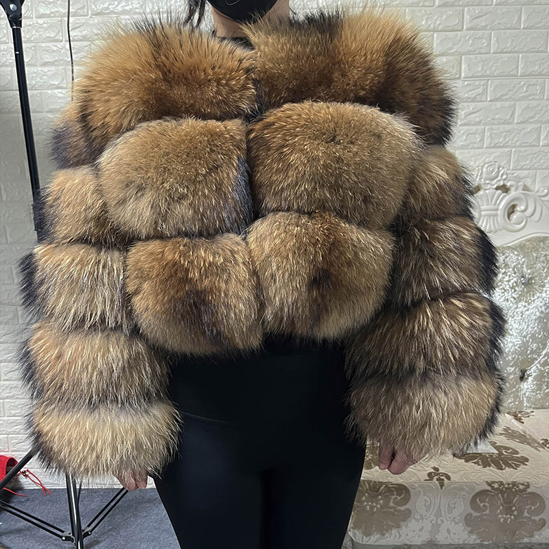 Winter Clothing Plus Size - 플러스 사이즈 탑스 브라운 퍼 마오마오콩