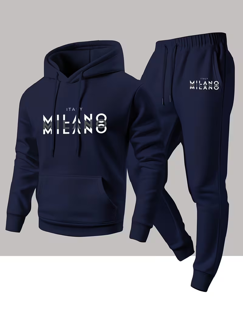 Winter Clothing Pants - 남성용 인기 패션 레터 프린트 세트
