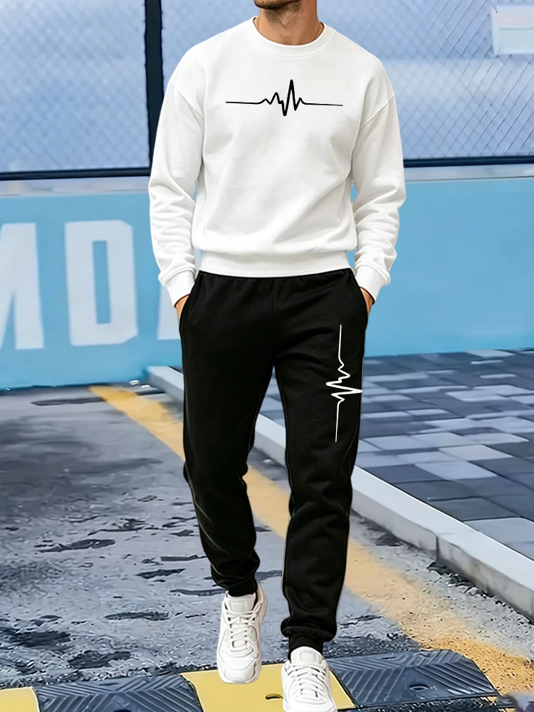 Winter Clothing Pants - 새로운 남성용 풀오버 트랙슈트 캐주얼 O넥