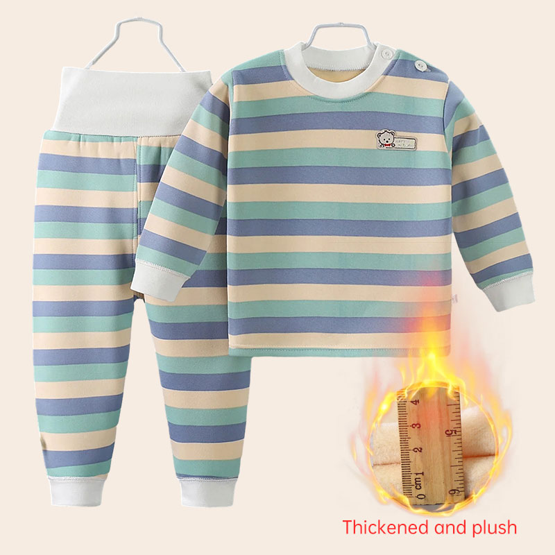 Winter Clothing For Toddlers - 두꺼운 따뜻한 플러시 어린이 세트 어린이
