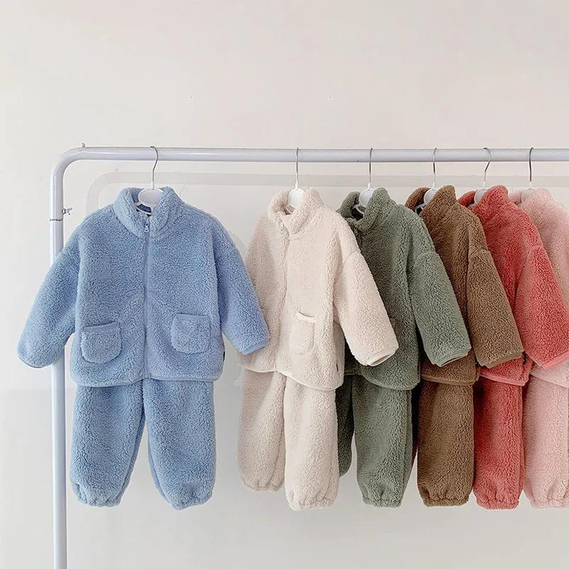 Winter Clothing For Toddlers - 어린이용 산호 벨벳 잠옷, 남아용 플란넬