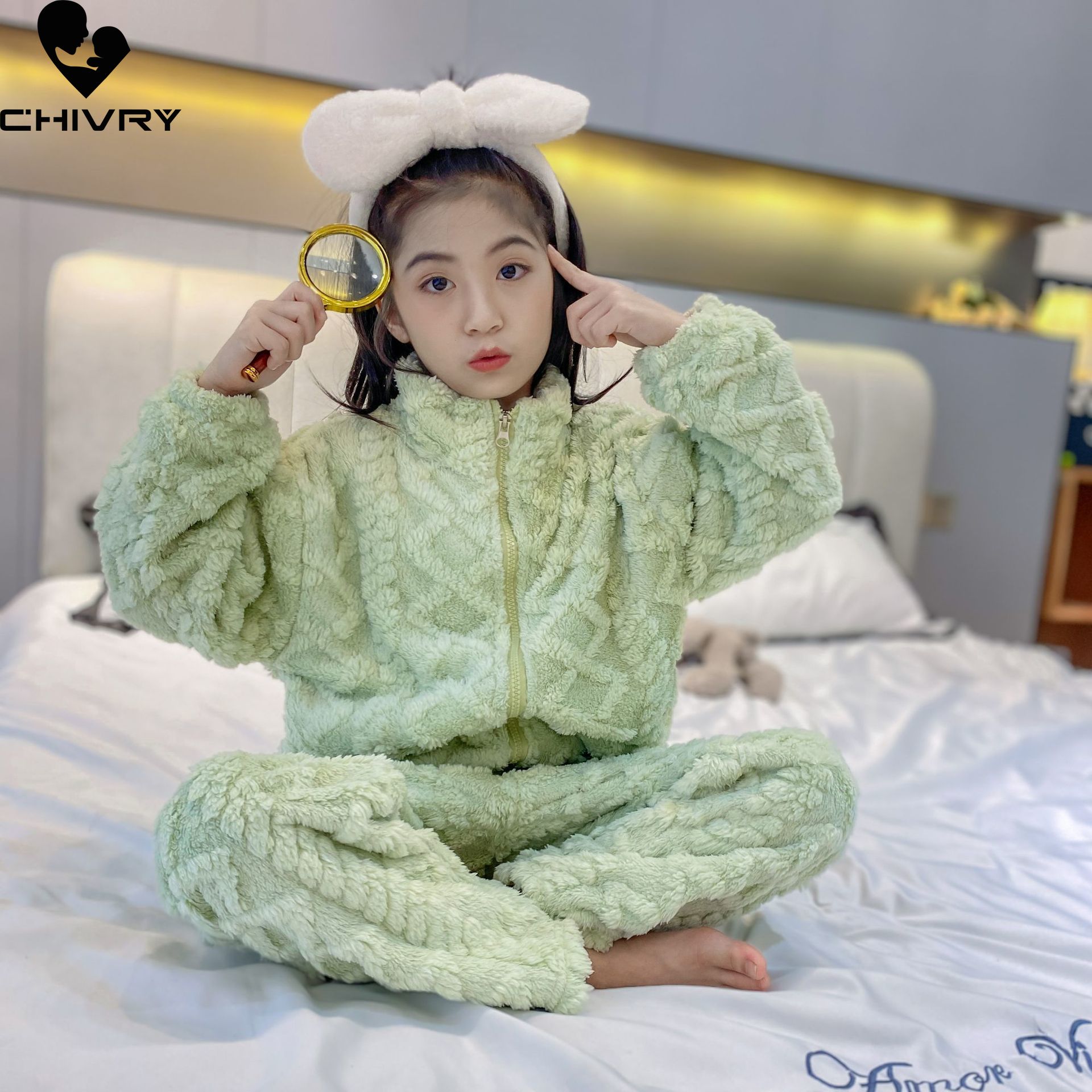 어린이 겨울 두꺼운 따뜻한 플란넬 잠옷, 솔리드 스탠드 - Winter Clothing For Toddlers 리뷰 및 가격