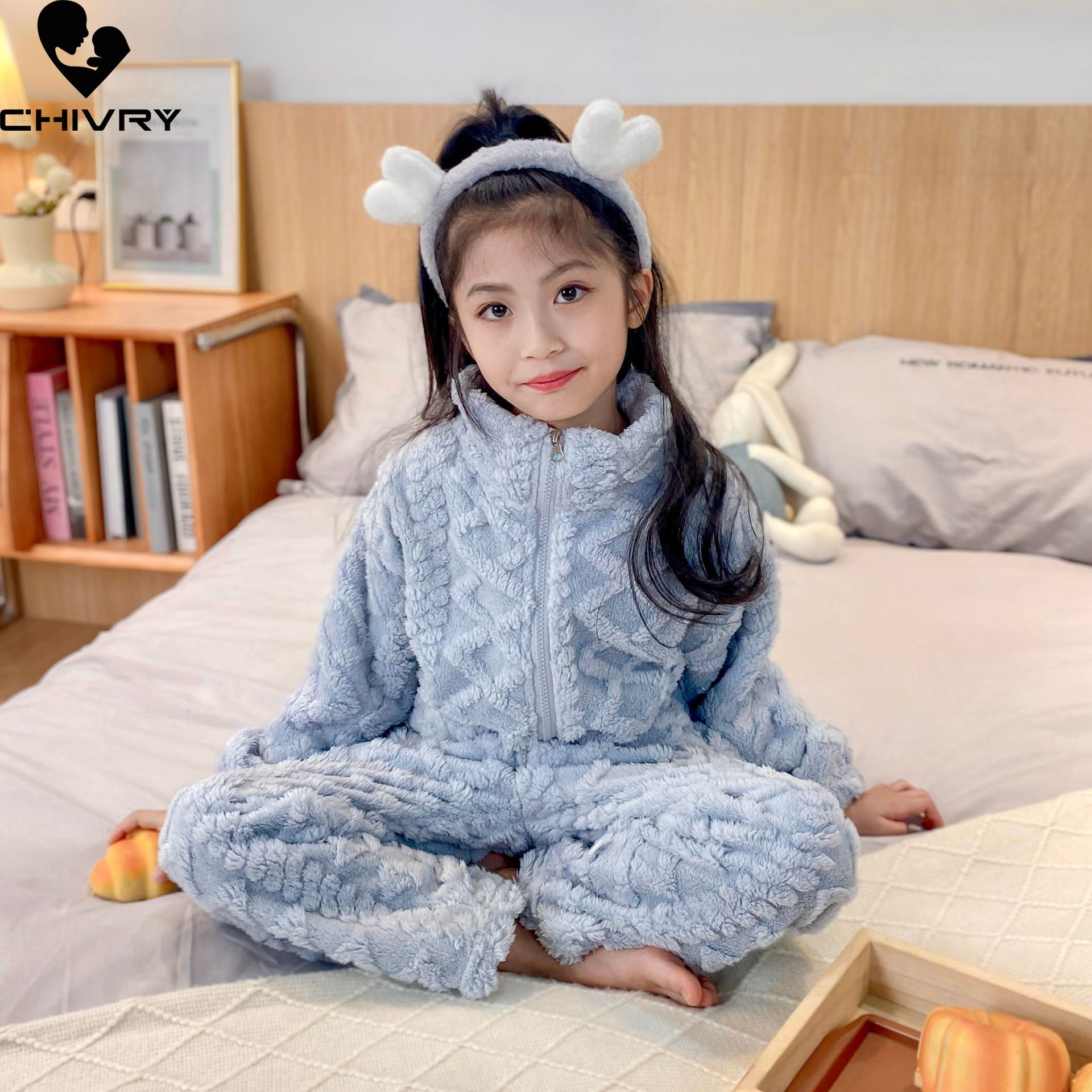 어린이 겨울 두꺼운 따뜻한 플란넬 잠옷, 솔리드 스탠드 - Winter Clothing For Toddlers 리뷰 및 가격