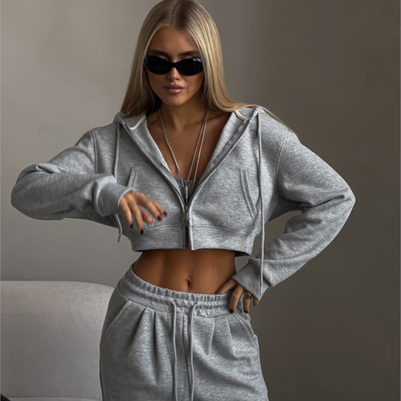 캐주얼 여성 정장 긴팔 지퍼 후드티 솔리드 컬러 레이스 - Winter Clothing Trends 리뷰 및 가격