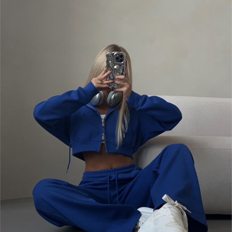 캐주얼 여성 정장 긴팔 지퍼 후드티 솔리드 컬러 레이스 - Winter Clothing Trends 리뷰 및 가격