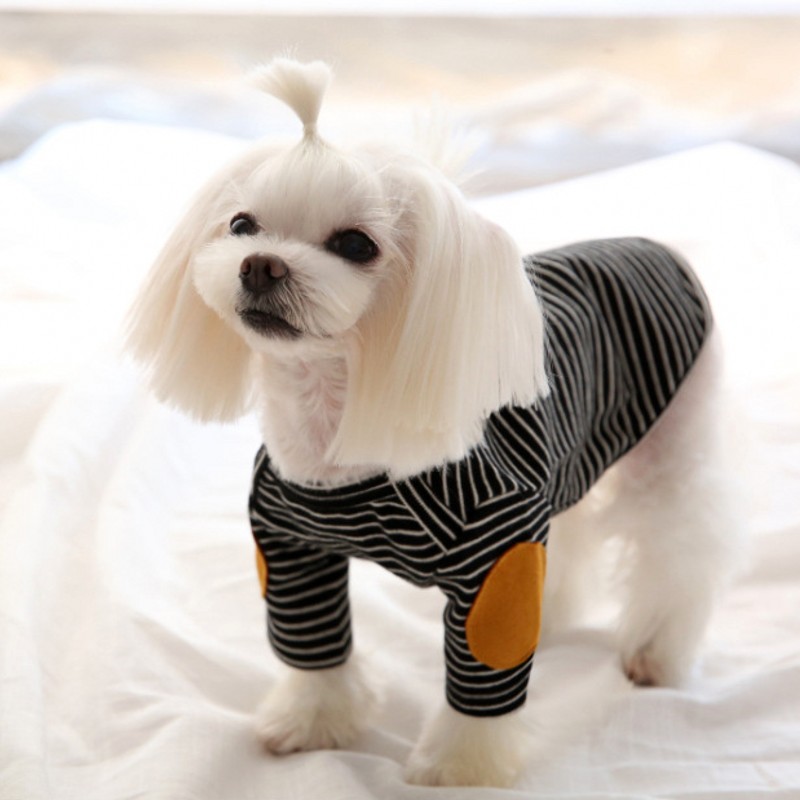 얇은 애완견 후드티 플리스 강아지 조끼 줄무늬 강아지  - Winter Clothing For Dogs 리뷰 및 가격