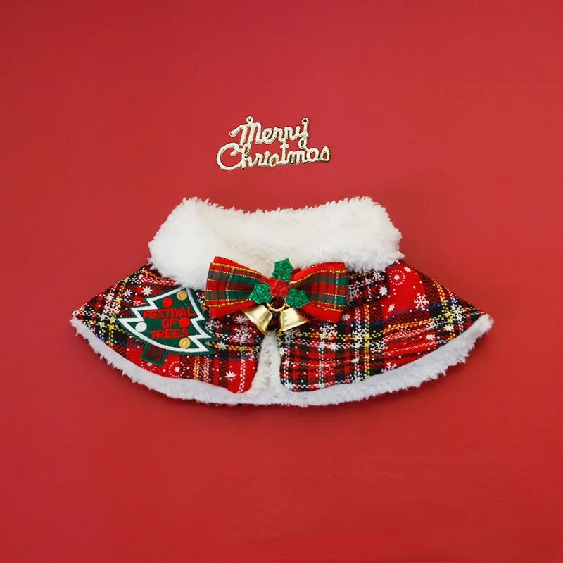 고양이 크리스마스 망토 애완 동물 새해 케이프 숄 스카 - Winter Clothing For Dogs 리뷰 및 가격