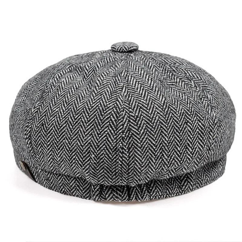 새로운 남성용 플랫 탑 아이비 개츠비 드라이빙 캡 가을 - Winter Clothing Accessories 리뷰 및 가격