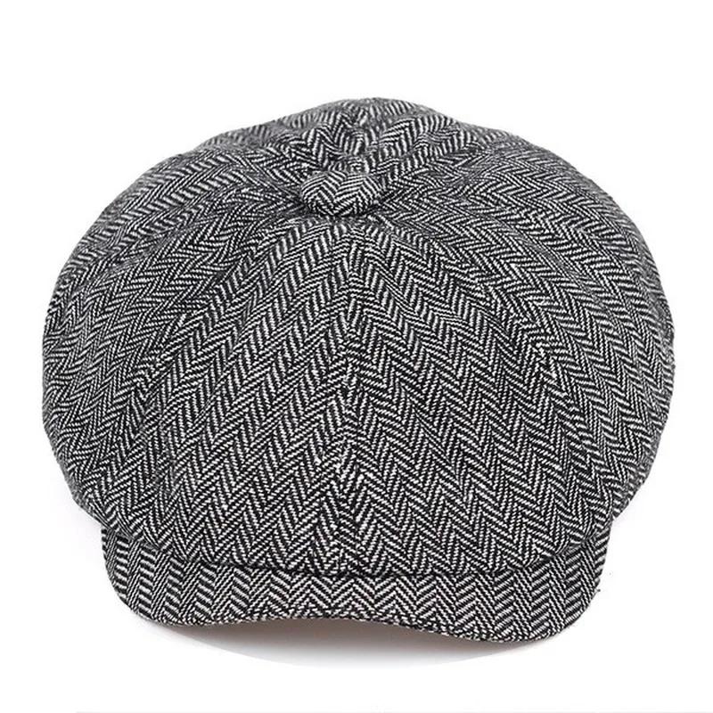 새로운 남성용 플랫 탑 아이비 개츠비 드라이빙 캡 가을 - Winter Clothing Accessories 리뷰 및 가격