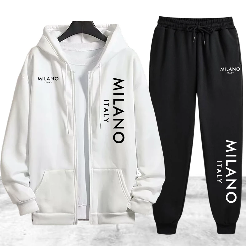 고품질 남성용 트랙수트 캐주얼 지퍼 후드 스웨트셔츠 코 - Winter Clothing Pants 리뷰 및 가격