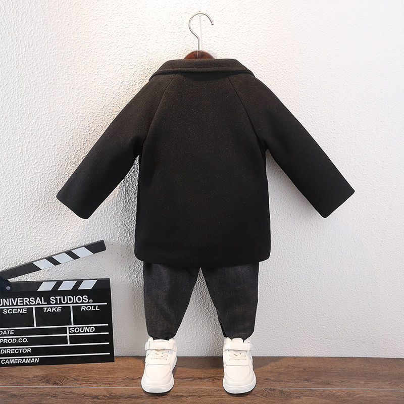 겨울 그리드 재킷, 남아 여아 모직 더블 브레스트 트렌 - Winter Clothing For Toddlers 리뷰 및 가격