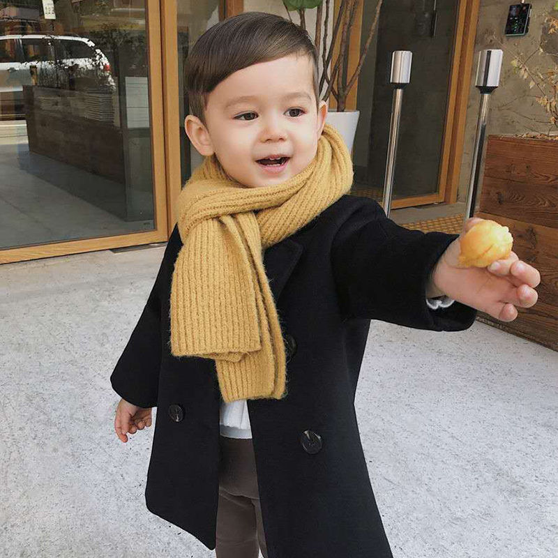 겨울 그리드 재킷, 남아 여아 모직 더블 브레스트 트렌 - Winter Clothing For Toddlers 리뷰 및 가격