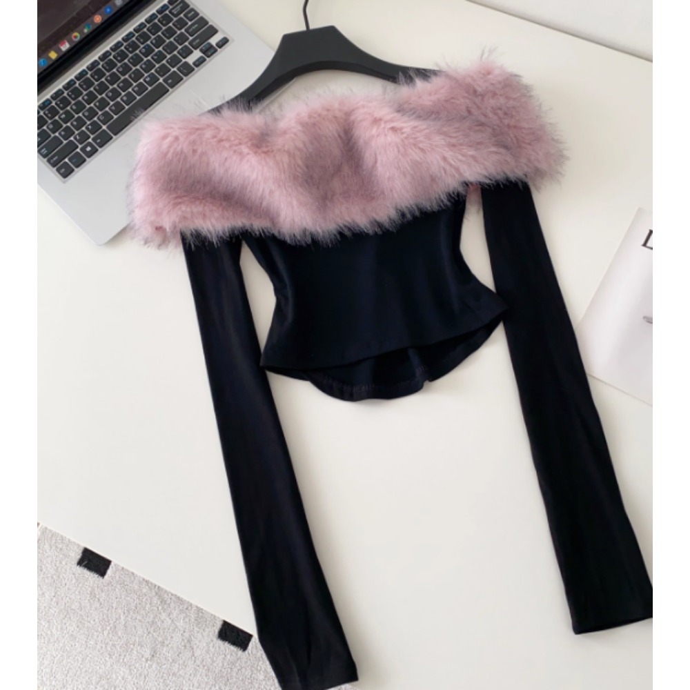 빈티지 긴팔 티셔츠 슬래시 넥 여성 프린트 한국 패션  - Winter Clothing Korean 리뷰 및 가격