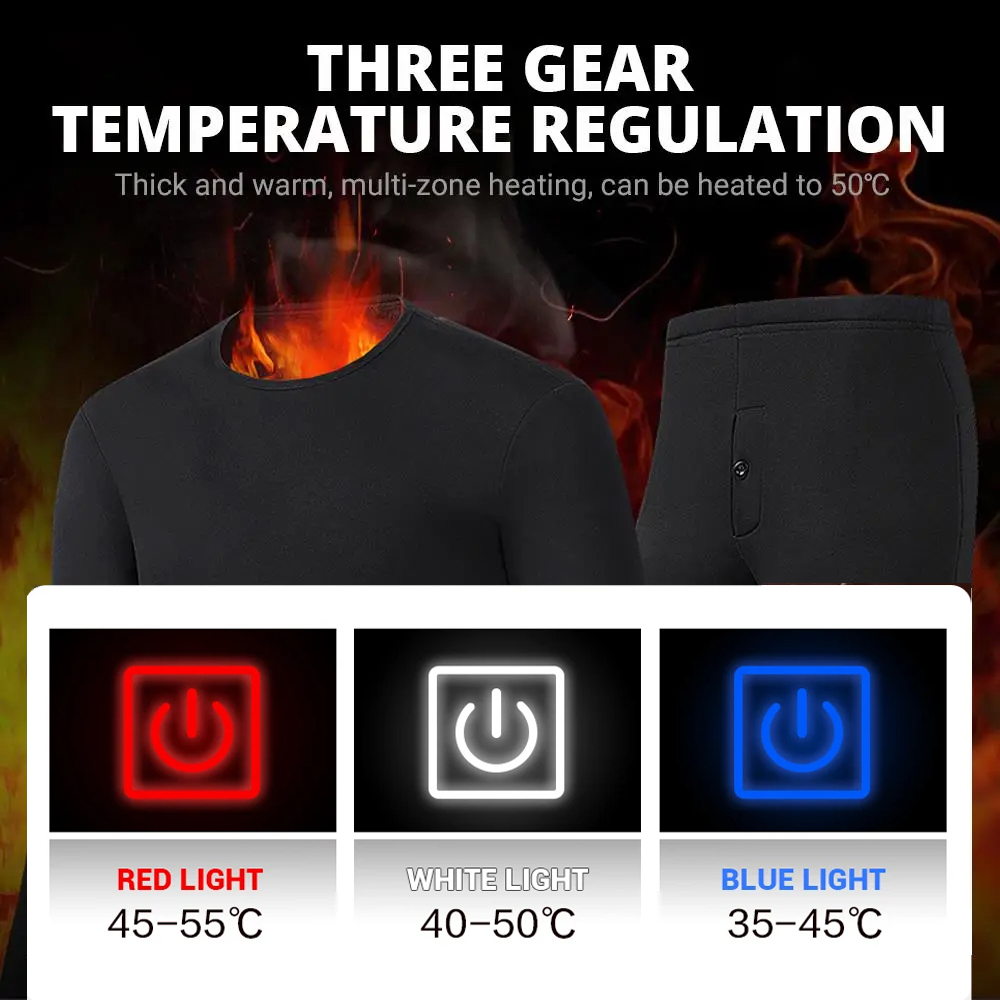 새로운 52 영역 가열 속옷 겨울 열 속옷 여성 남성  - Winter Clothing Accessories 리뷰 및 가격