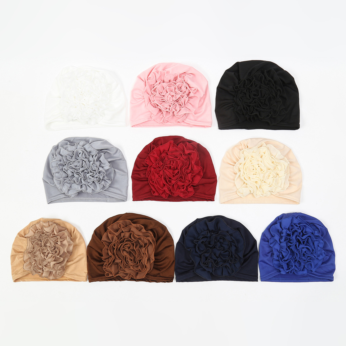 단색 꽃 장식 여성 무슬림 히잡 캡 랩 헤드 터번 보넷 - Winter Clothing Accessories 리뷰 및 가격