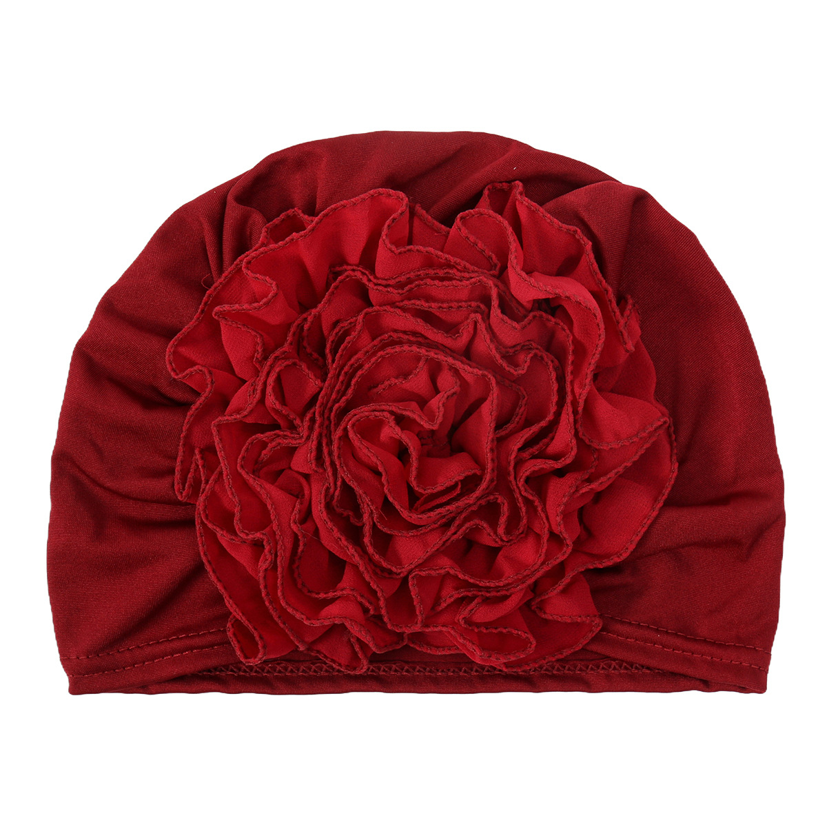 단색 꽃 장식 여성 무슬림 히잡 캡 랩 헤드 터번 보넷 - Winter Clothing Accessories 리뷰 및 가격