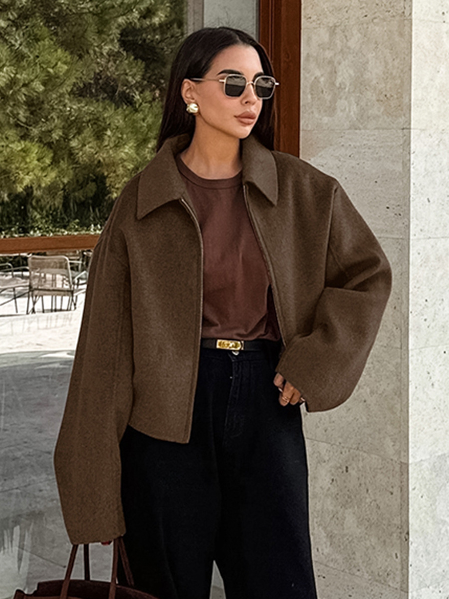 봄 가을 2026 봄버 재킷 여성 소프트 솔리드 오넥  - Winter Clothing Colors 2026 리뷰 및 가격