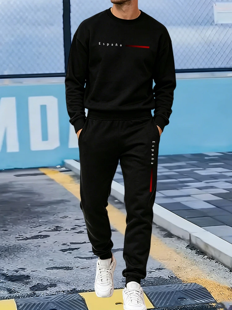 핫세일 트랙슈트 남성 캐주얼 O넥 풀오버 스웨트셔츠 야 - Winter Clothing Pants 리뷰 및 가격