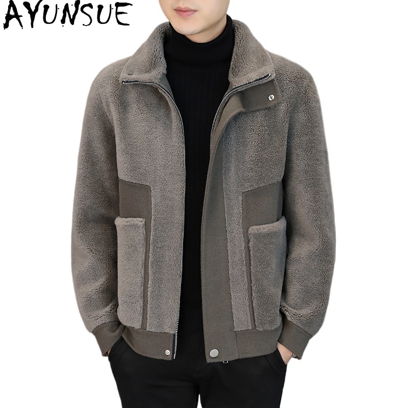 AYUNSUE 겨울 100% 양모 코트 남성 의류 캐주 - Winter Clothing Korean 리뷰 및 가격