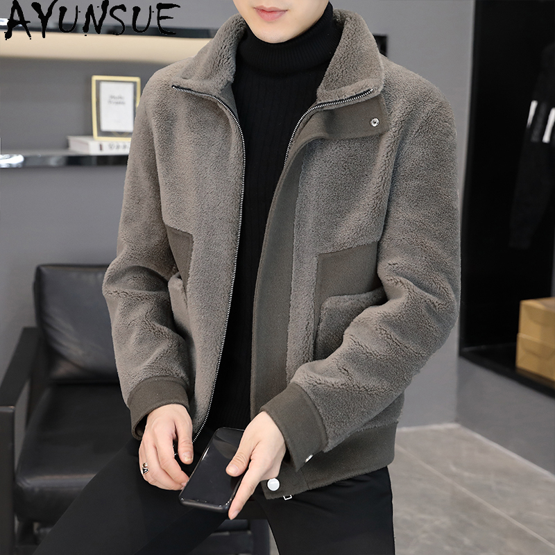 AYUNSUE 겨울 100% 양모 코트 남성 의류 캐주 - Winter Clothing Korean 리뷰 및 가격