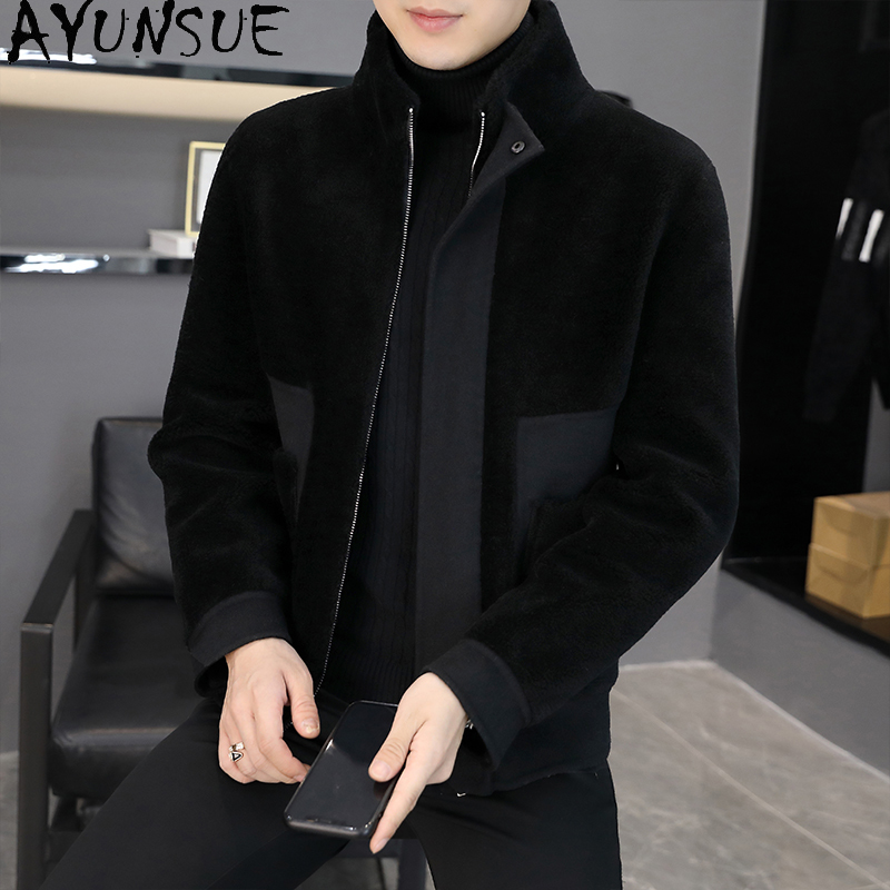 AYUNSUE 겨울 100% 양모 코트 남성 의류 캐주 - Winter Clothing Korean 리뷰 및 가격
