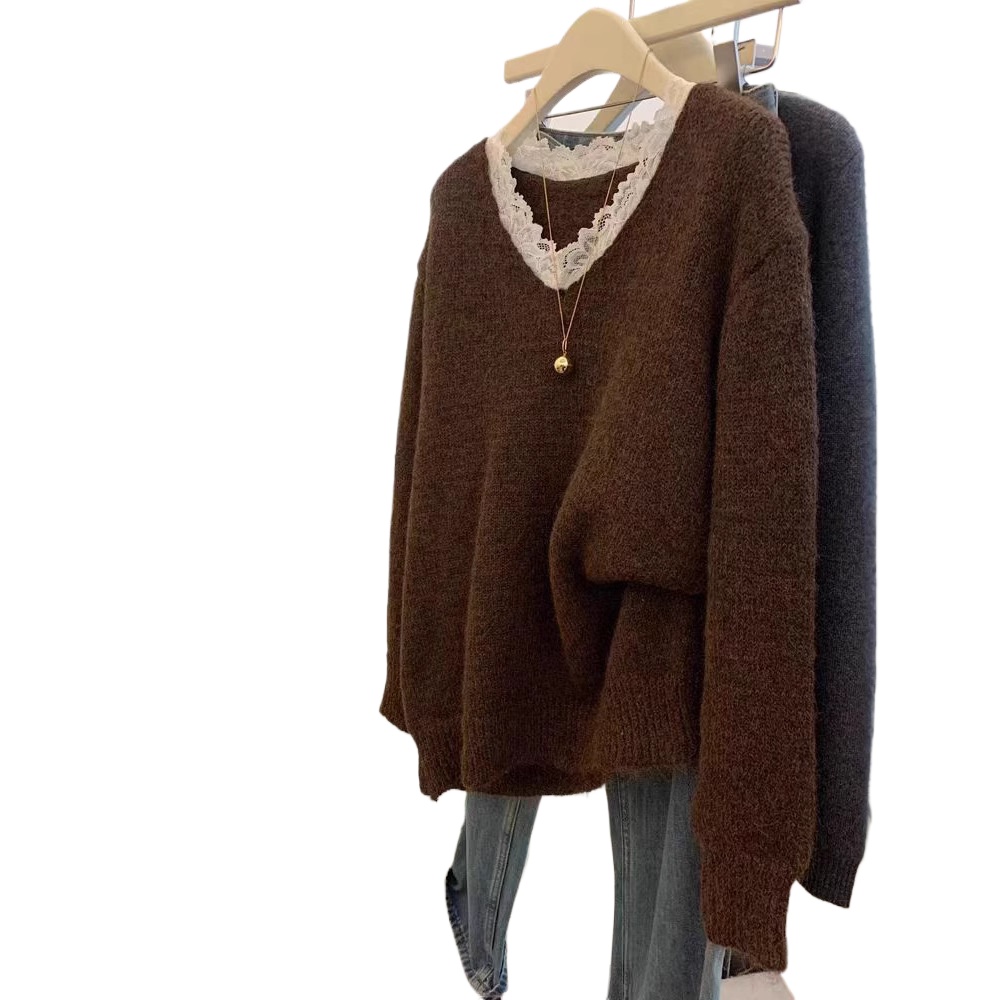 2026년 트렌디한 배색 레이스 니트 스웨터 루즈핏 만 - Winter Clothing Colors 2026 리뷰 및 가격