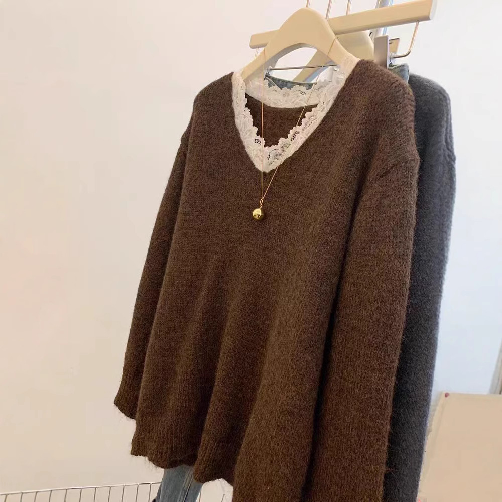 2026년 트렌디한 배색 레이스 니트 스웨터 루즈핏 만 - Winter Clothing Colors 2026 리뷰 및 가격