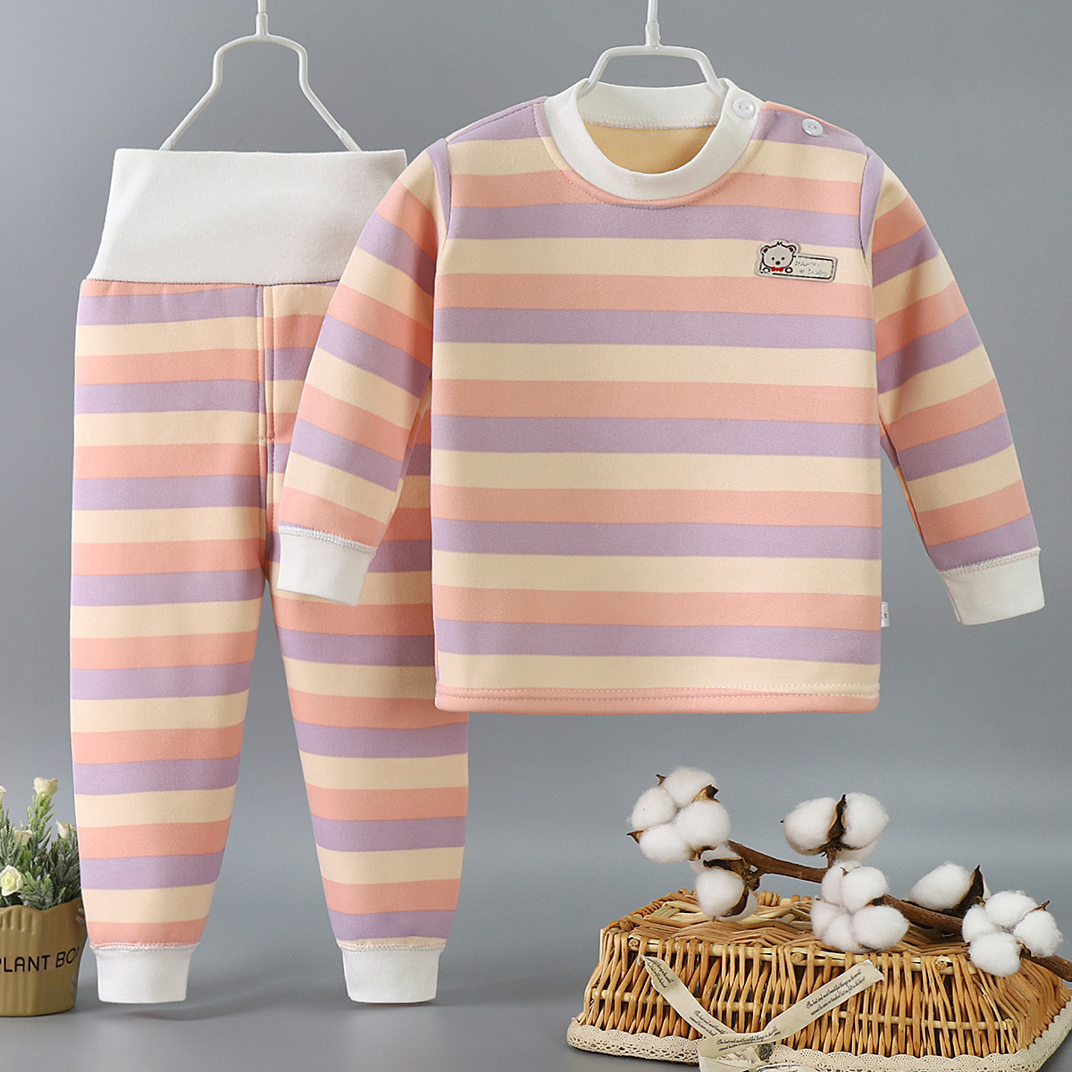 두꺼운 따뜻한 플러시 어린이 세트 어린이 옷 소년 소녀 - Winter Clothing For Toddlers 리뷰 및 가격
