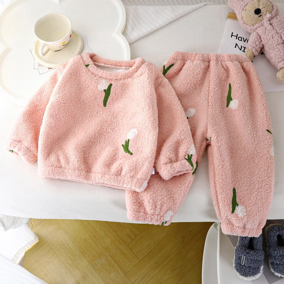 어린이 가을 겨울 두꺼운 따뜻한 양털 잠옷, 귀여운 만 - Winter Clothing For Toddlers 리뷰 및 가격