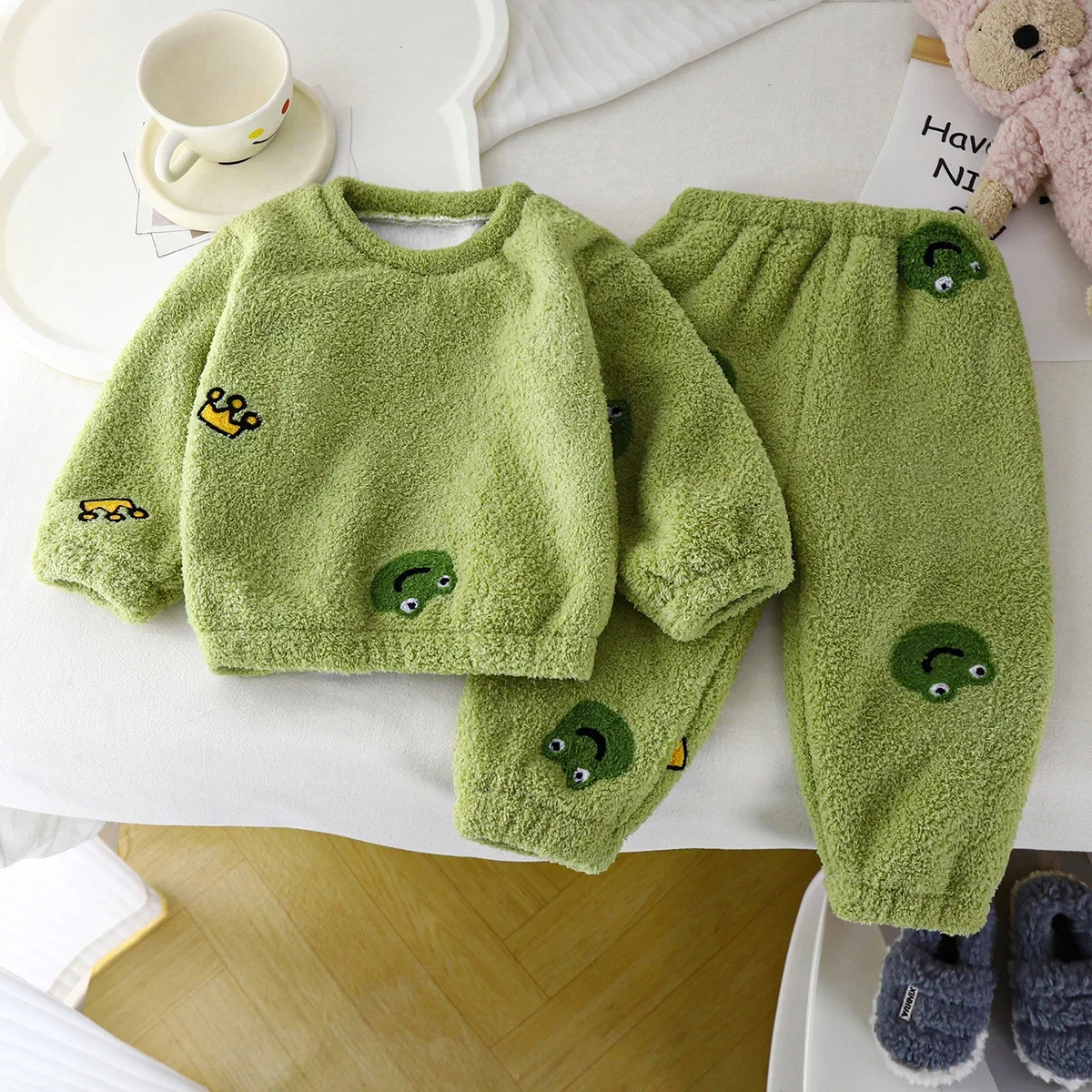 어린이 가을 겨울 두꺼운 따뜻한 양털 잠옷, 귀여운 만 - Winter Clothing For Toddlers 리뷰 및 가격