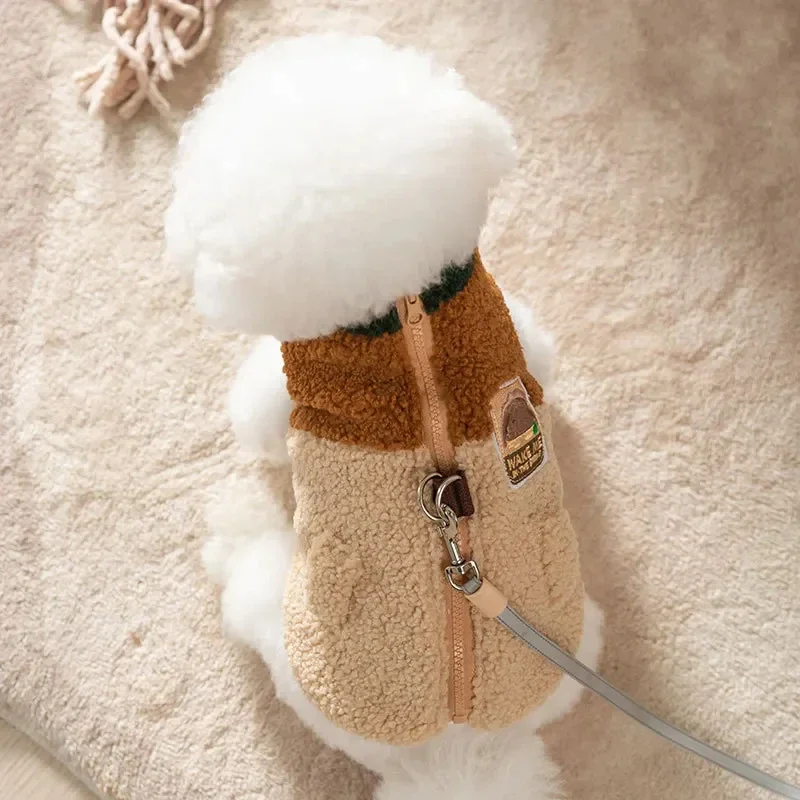갈색 애완견 재킷 가을 강아지 두 다리 가디건 강아지  - Winter Clothing For Dogs 리뷰 및 가격