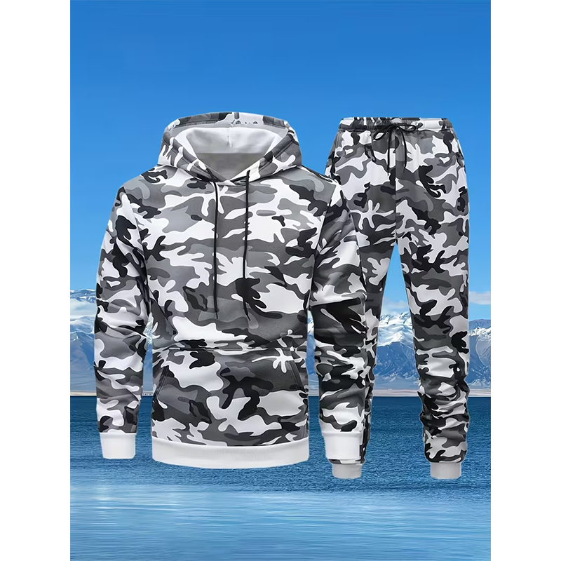 가을 위장 3D 프린트 후드티 바지 세트 남녀 후드 스 - Winter Clothing Pants 리뷰 및 가격