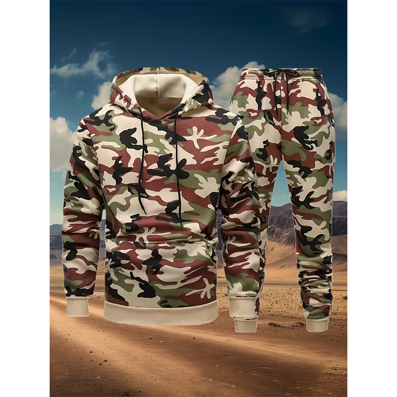 가을 위장 3D 프린트 후드티 바지 세트 남녀 후드 스 - Winter Clothing Pants 리뷰 및 가격