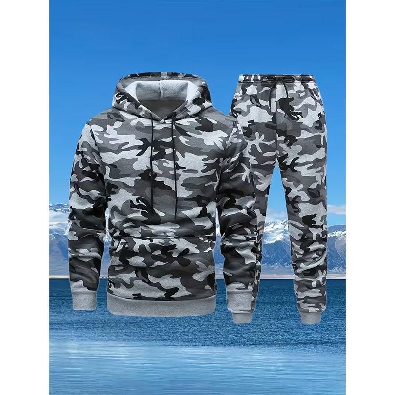 가을 위장 3D 프린트 후드티 바지 세트 남녀 후드 스 - Winter Clothing Pants 리뷰 및 가격