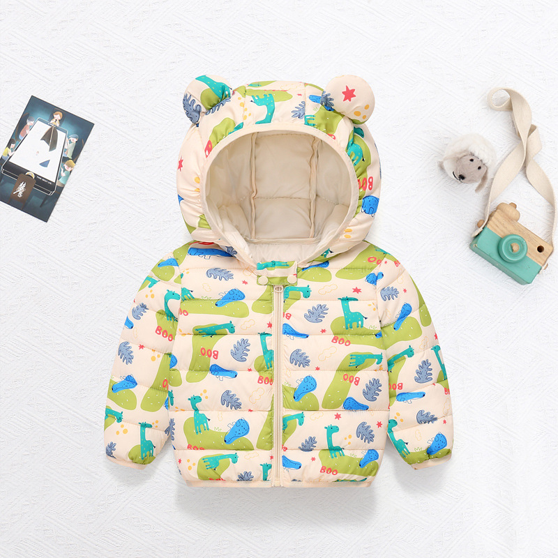 어린이 면화 코트 아기 만화 다운 재킷 소년 후드 Co - Winter Clothing For Toddlers 리뷰 및 가격