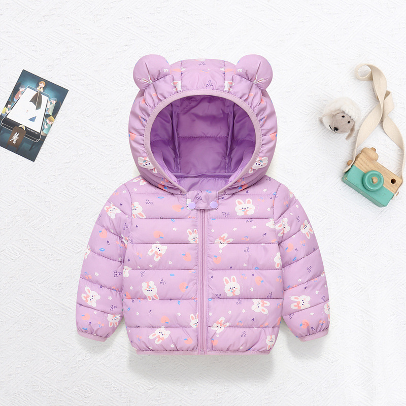 어린이 면화 코트 아기 만화 다운 재킷 소년 후드 Co - Winter Clothing For Toddlers 리뷰 및 가격