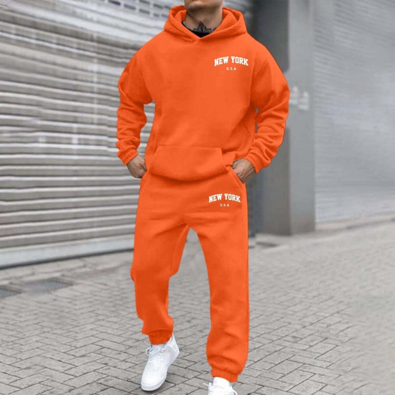 남성용 인기 레터 프린트 세트 투피스 남성 후드티와 보 - Winter Clothing Pants 리뷰 및 가격