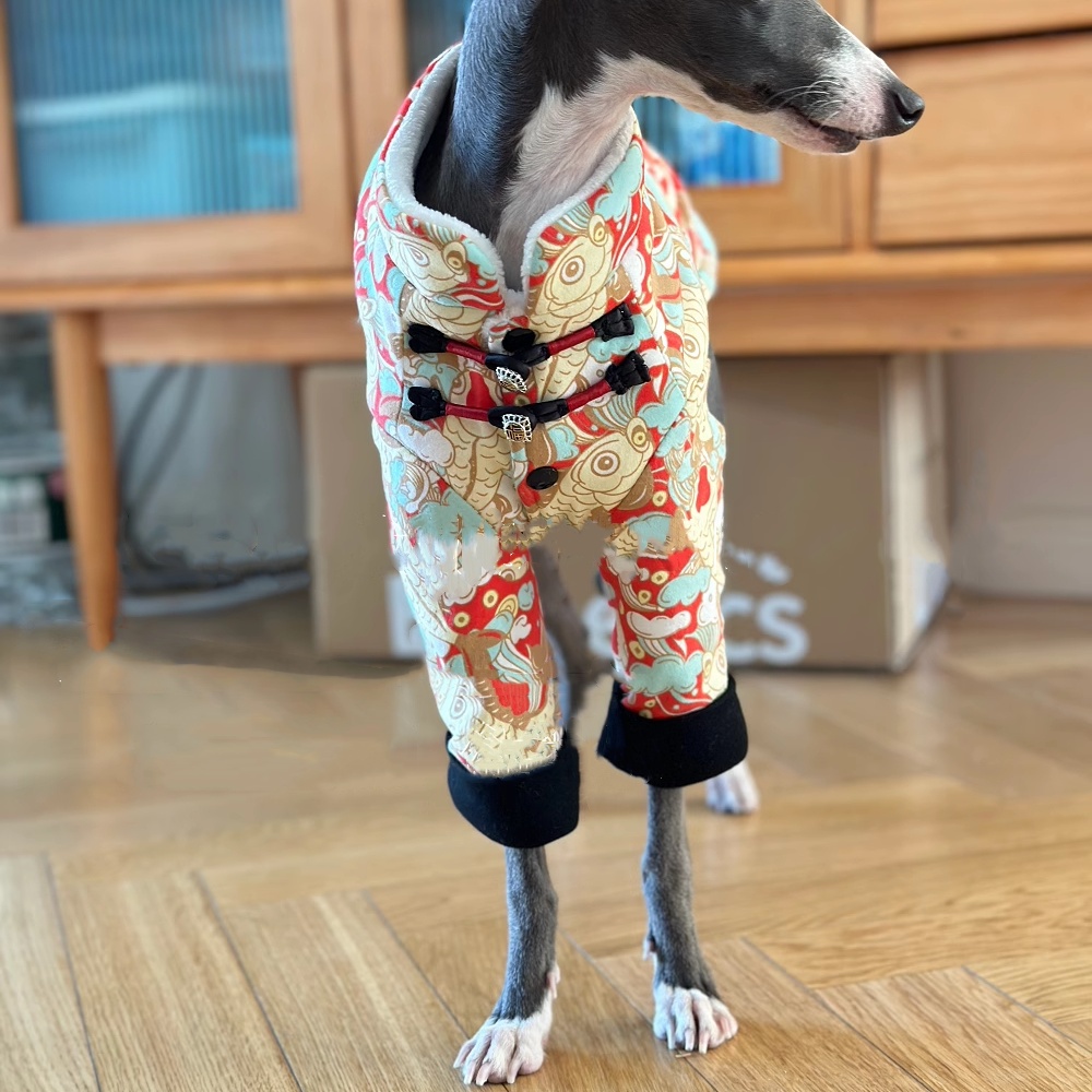 이탈리아 그레이하운드 겨울 따뜻한 긴 소매 레드 코트  - Winter Clothing For Dogs 리뷰 및 가격